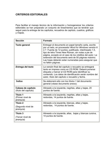 CRITERIOS EDITORIALES - Programa Universitario MÃ©xico NaciÃ³n ...