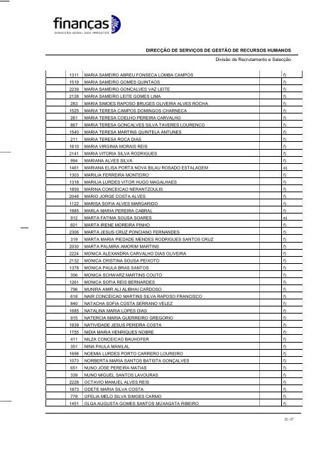 Projecto de lista de ordenaÃ§Ã£o final - Portal das FinanÃ§as