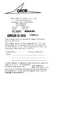GROB 103 Flight Manual - Skyline Soaring Club