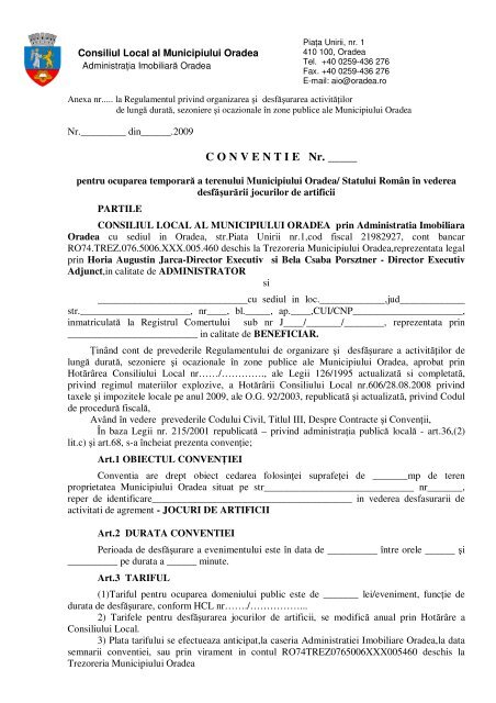 CONVENTIE focuri artificii.pdf - Administratia Imobiliara Oradea