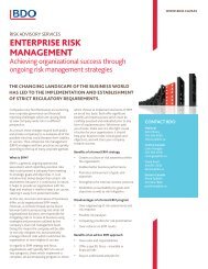 Risk Advisory Services - Enterprise Risk Management - BDO Canada