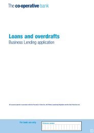 Loans and overdrafts lending application - The Co-operative Bank