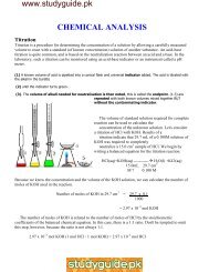 CHEMICAL ANALYSIS.pdf - StudyGuide.PK