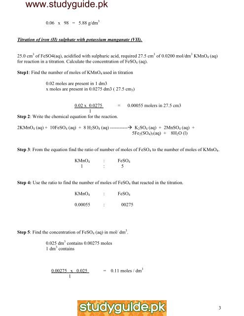 CHEMICAL ANALYSIS.pdf - StudyGuide.PK