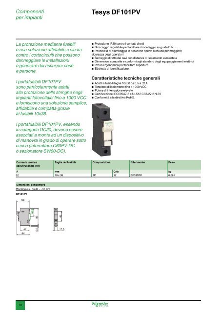 Soluzioni per Impianti Fotovoltaici 2013 (.pdf 12 ... - Schneider Electric