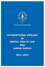 International Diploma in Mental Health Law and ... - Red Maristan