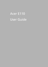 Acer E110 User Guide - Acer Global Download