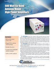 500 Watt Ka-Band Antenna Mount High Power Amplifiers