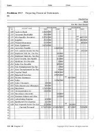 Problem 19-7 Preparing Financial Statements (1)