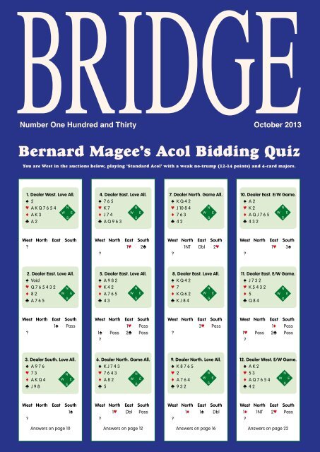 Modern Bridge: Bidding and Play of the Hand by Hartley, Rick