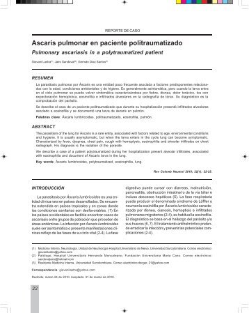 Ascaris pulmonar en paciente politraumatizado - Asoneumocito
