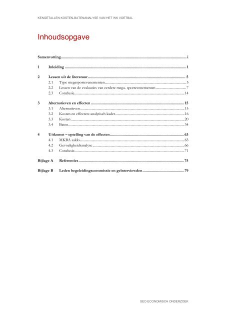 "Kengetallen kosten-batenanalyse van het WK voetbal" PDF