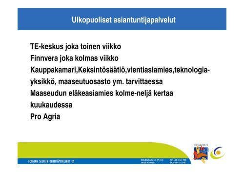 Forssan Seudun Kehittämiskeskus Oy Timo Lindvall