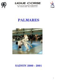 PALMARES - Ligue Corse Judo