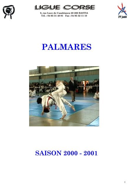 PALMARES - Ligue Corse Judo
