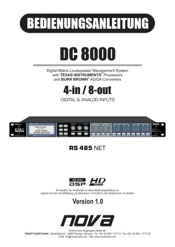 DC 8000.cdr - NOVA by CRAAFT Audio