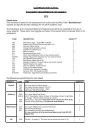 stationery list grade 9 2014.pdf - Glenwood High School