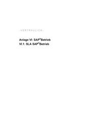 Anlage VI: SAP Betrieb VI.1: SLA SAP Betrieb - stinfwww