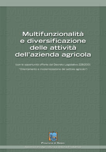 MultifunzionalitÃ  e diversificazione delle attivitÃ  dell'azienda agricola