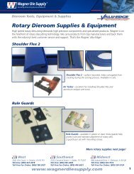 Rotary Dieroom Supplies & Equipment - Wagner Die Supply