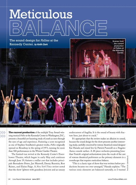 Meticulous Balance - The Sound Design for Follies ... - Aspen Media.