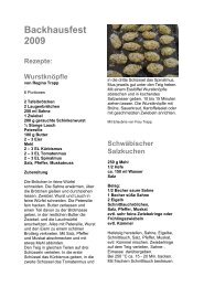 Backhausfest 2009 Rezepte (pdf, 297 KB) - Der CHOR GV Grunbach