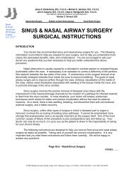 SINUS & NASAL AIRWAY SURGERY - Mission Hospital