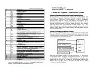 Library of Congress Classification System - Santa Ana College