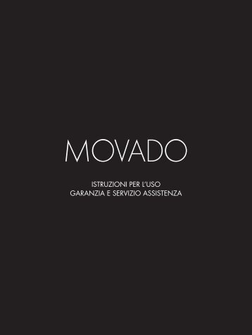 istruzioni per l'uso garanzia e servizio assistenza - Movado