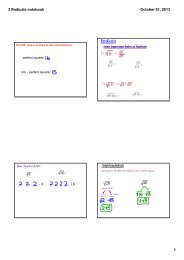 simplifying radicals notes