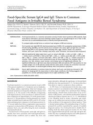 Food-Specific Serum IgG4 and IgE Titers to Common Food Antigens ...