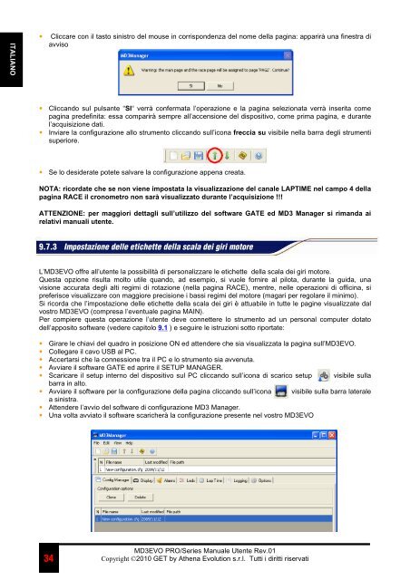 MD3EVO PRO/Series Manuale Utente - GET by Athena