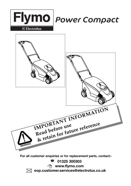 Instruction Manual Clear all Flymo