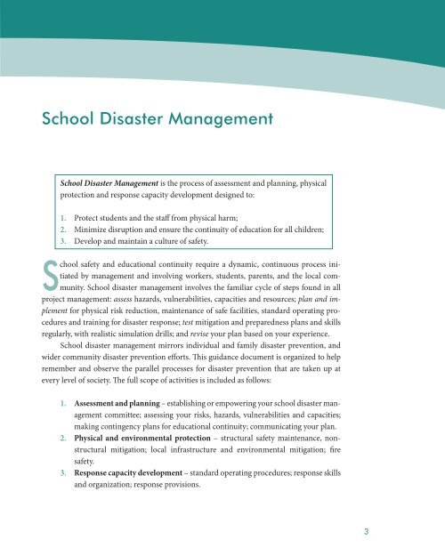 Disaster and Emergency Preparedness: Guidance for ... - INEE Toolkit