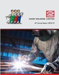 60 th Annual Report 2012-13 - Ador Welding Ltd