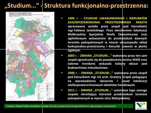 Kierunki rozwoju przestrzennego Wałbrzycha i jego powiązań ...