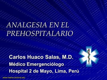 Analgesia en el Prehospitalario - Reeme.arizona.edu