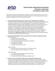 Distrito Escolar Independiente de Bastrop Preguntas y Respuestas ...