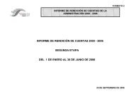 informe de rendición de cuentas 2000 - 2006 segunda etapa del 1 ...