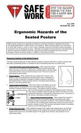 Ergonomic Hazards of the Seated Posture