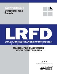 Supplement - Structural Use Panels - American Wood Council