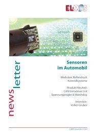 news letter - Elmos Semiconductor AG