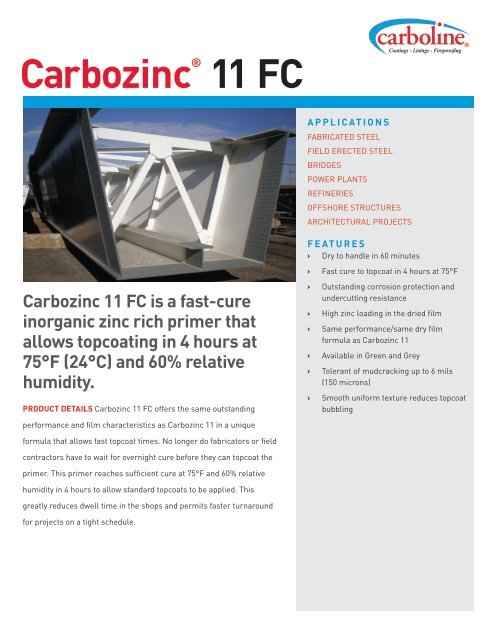 Carbozinc 11 FC Carbozinc 11 FC Carboline