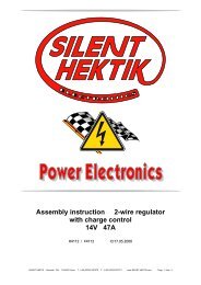 Assembly instruction 2-wire regulator with charge ... - Silent Hektik