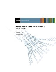 Banner Employee Self-Service / User Guide / 8.6 - Parent Directory