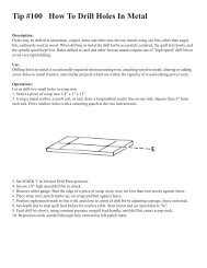 Tip #100 How To Drill Holes In Metal - Shopsmith's Woodshop Tips