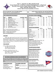 September 22, 2003 (Fuman-Gardner Webb ... - eweb.furman.edu