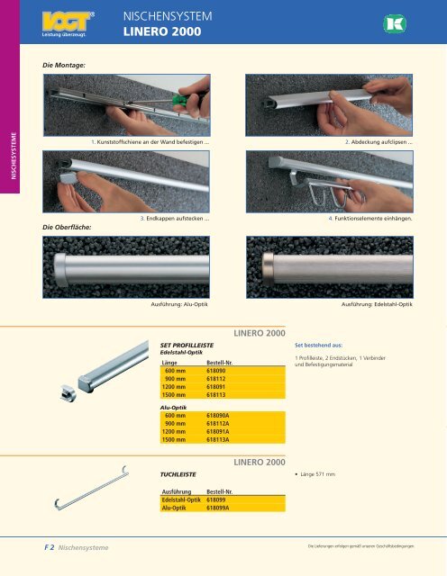 NISCHENSYSTEM LINERO 2000 - Trenz AG