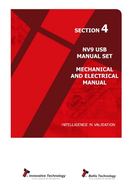 NV9 USB manual set - cover sheet - Sensis