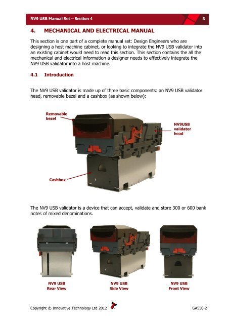 NV9 USB manual set - cover sheet - Sensis